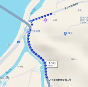 バットの森入口までの移動時間